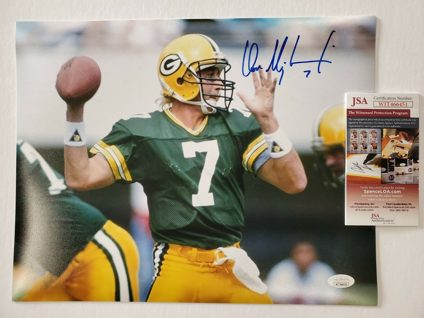MVP Authentics GREEN BAY PACKERS DON MAJKOWSKI AUTOGRAPHED 11x14 PHOTO JSA COA 71.10 sports jersey framing , jersey framing