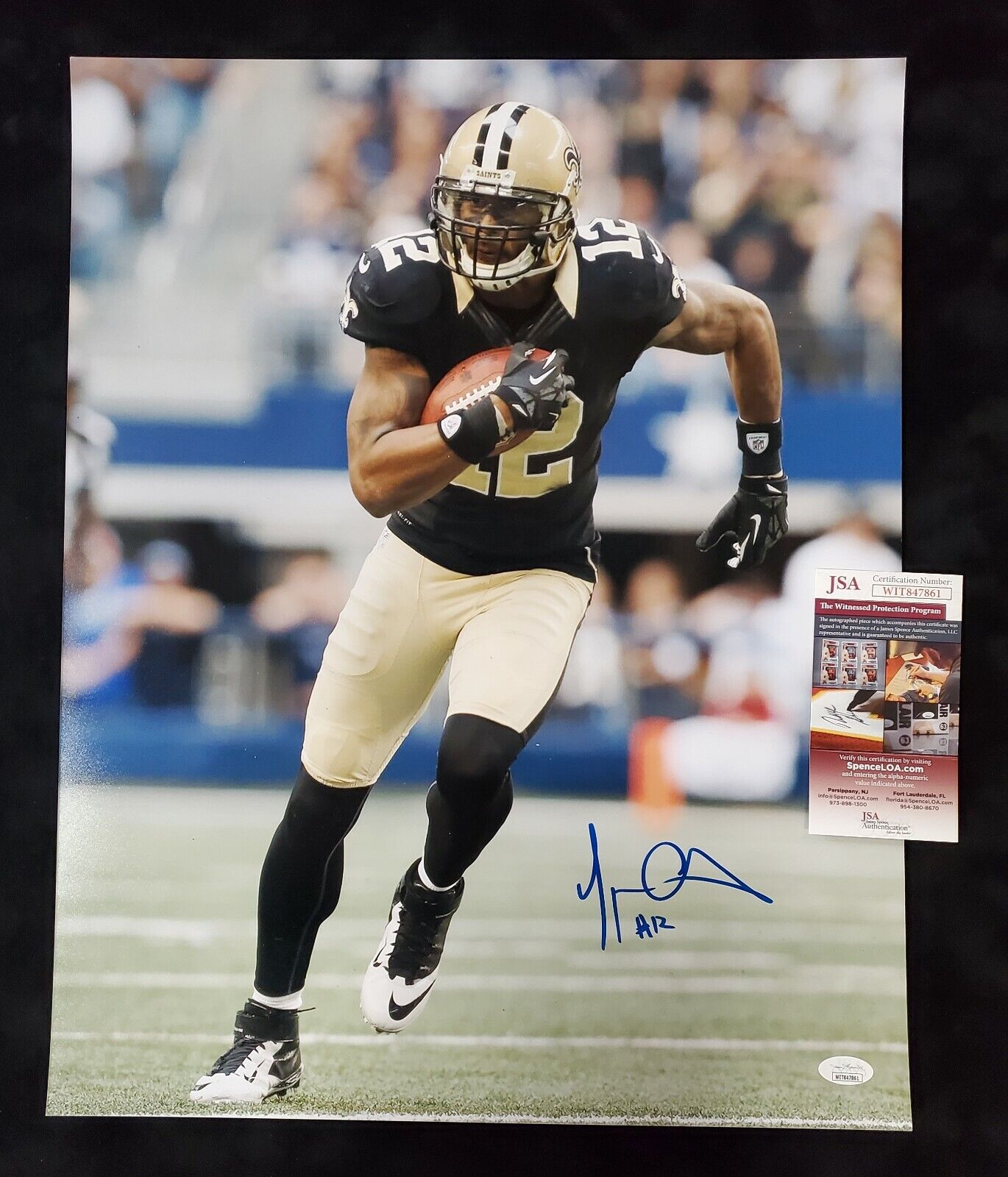 MVP Authentics New Orleans Saints Marques Colston Autographed 16X20 Photo Jsa Coa 107.10 sports jersey framing , jersey framing