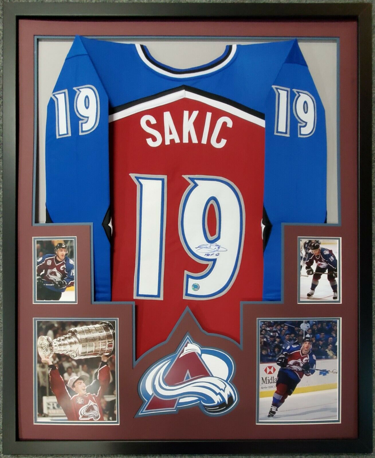 Joe Sakic Autographed Framed Avalanche Jersey - The Stadium Studio