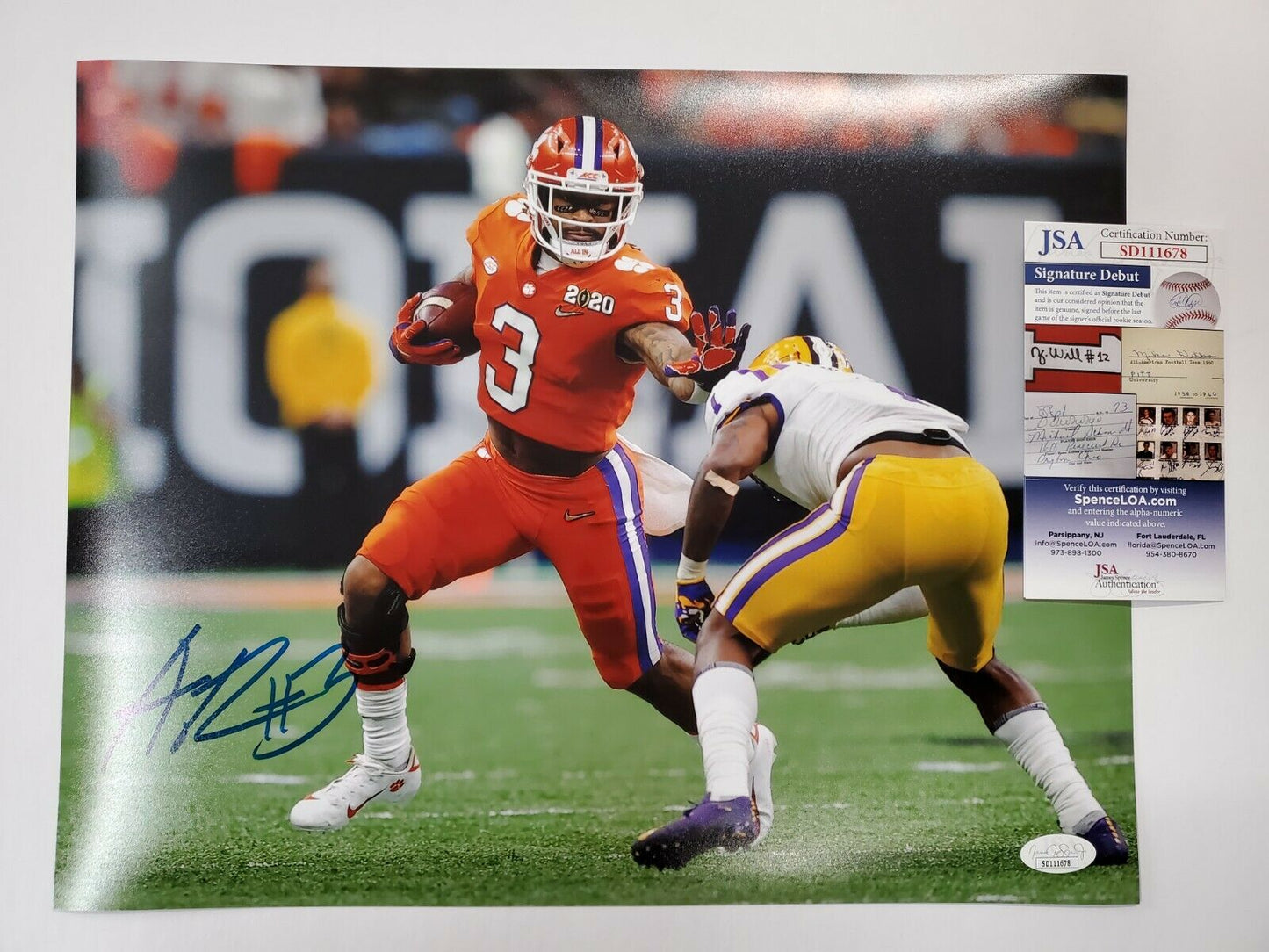 MVP Authentics Clemson Tigers Amari Rodgers Autographed Signed 11X14 Photo Jsa Coa 71.10 sports jersey framing , jersey framing