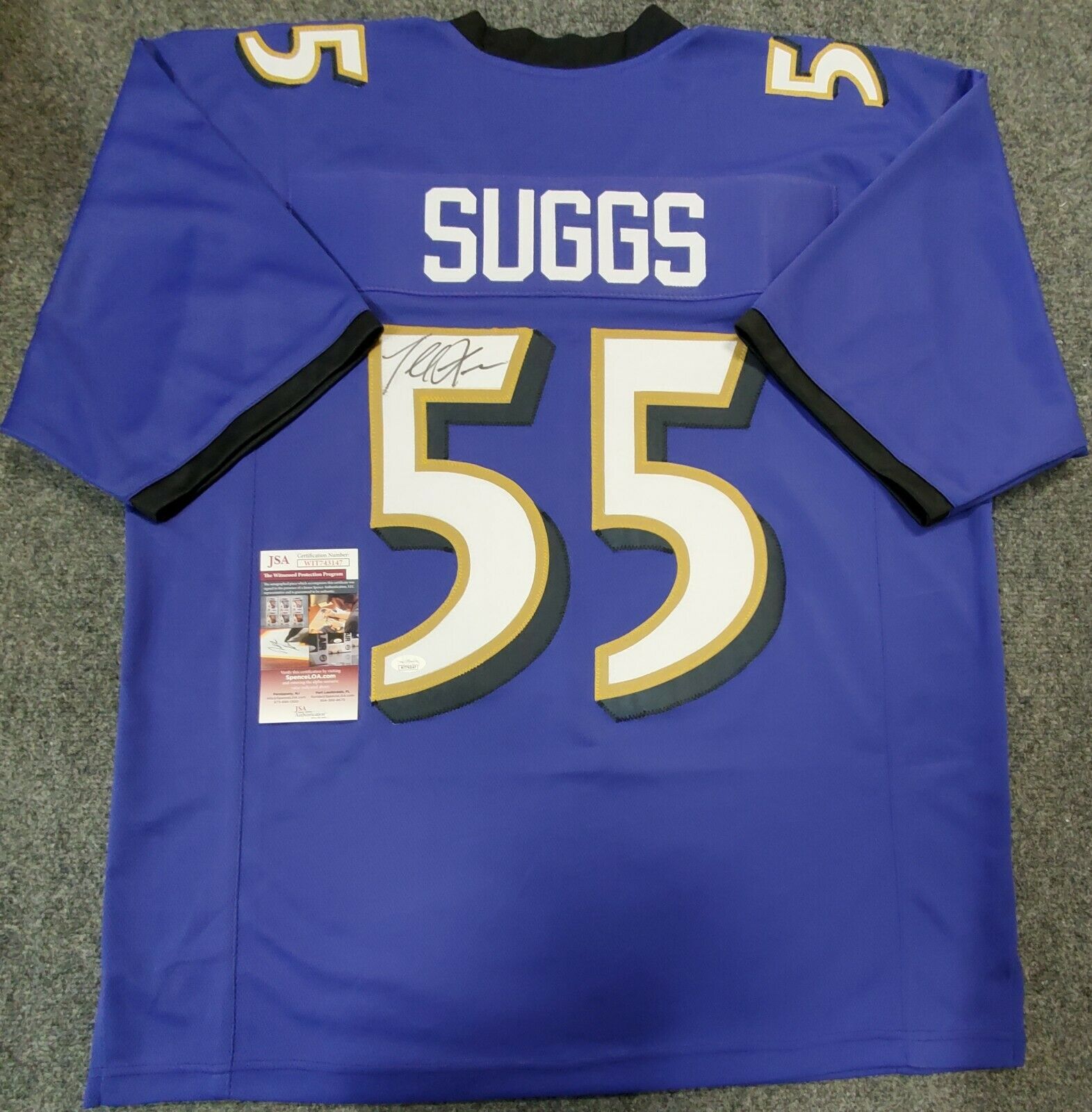 suggs signed jersey