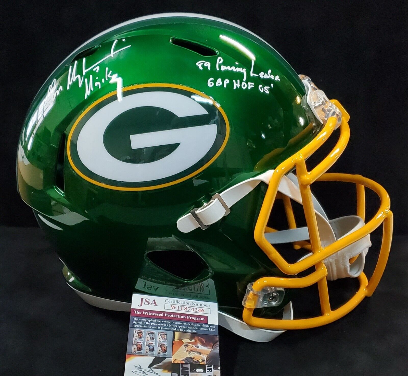 signed green bay packers helmet