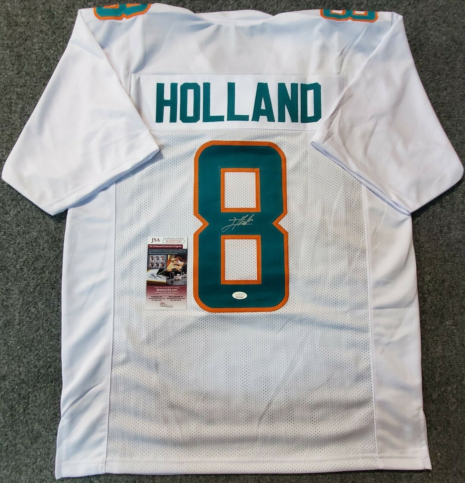 Miami Dolphins Jevon Holland Autographed Signed Jersey Jsa Coa – MVP  Authentics