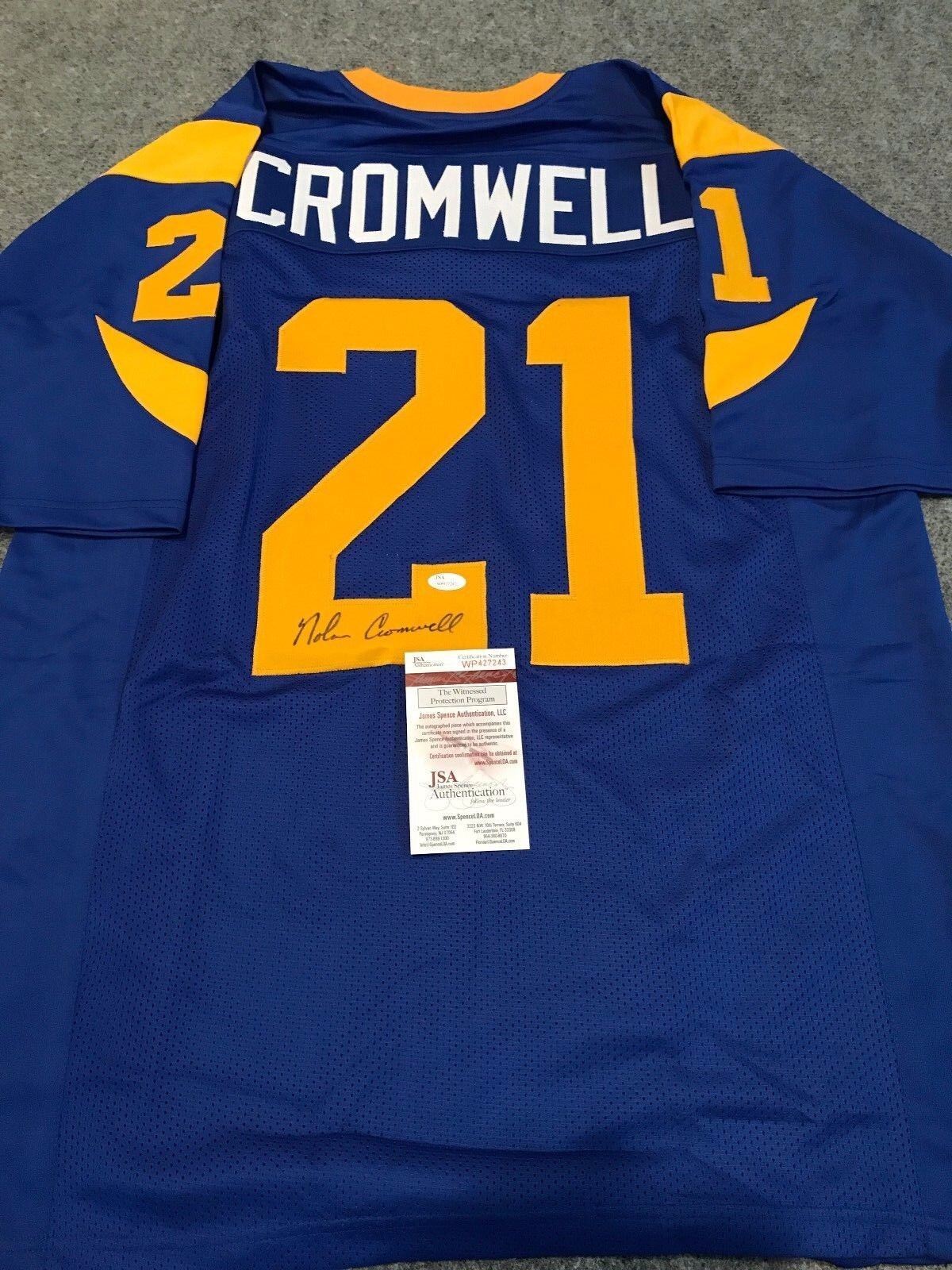 Nolan Cromwell Autographed Signed L.A. Rams Jersey Jsa Coa – MVP Authentics