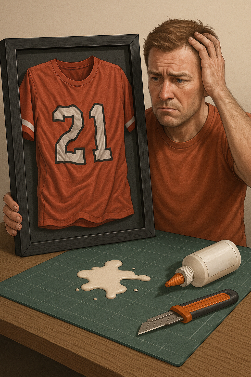 DIY Jersey Framing Fail