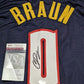 MVP Authentics Denver Nuggets Christian Braun Autographed Signed Jersey Jsa Coa 157.50 sports jersey framing , jersey framing