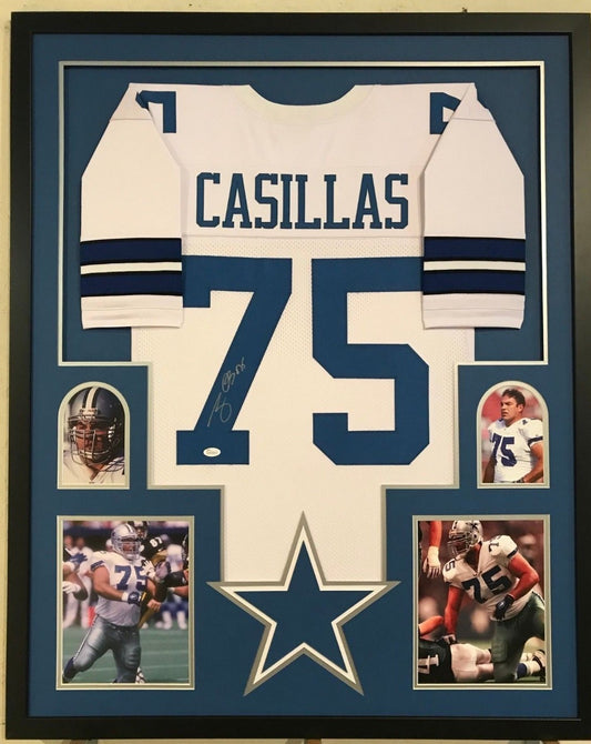 Framed Tony Casillas Autographed Signed Dallas Cowboys Jersey Jsa Coa
