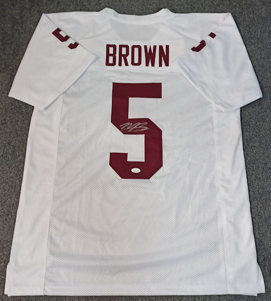 MVP Authentics Oklahoma Sooners Marquise Brown Autographed Signed Jersey Jsa Coa Sticker Only 107.10 sports jersey framing , jersey framing