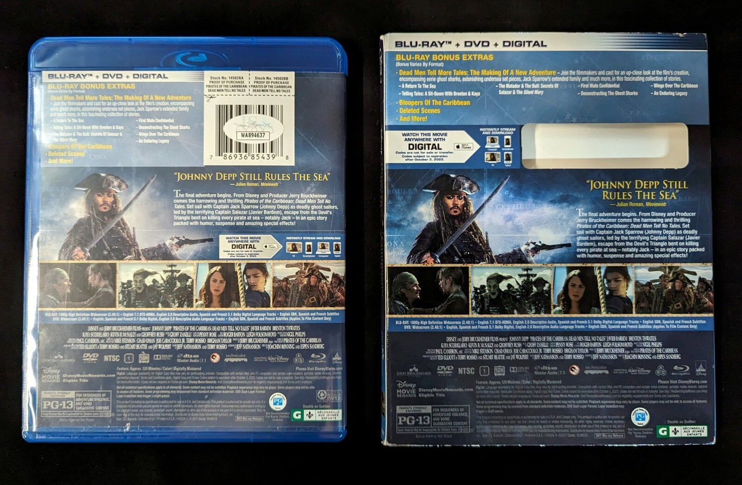 Martin Klebba Pirates Of Caribbean Hand Signed Autographed Bluray Cover Jsa Coa