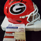 Georgia Bulldogs Devonte Wyatt Autographed Signed Speed Mini Helmet Jsa Coa