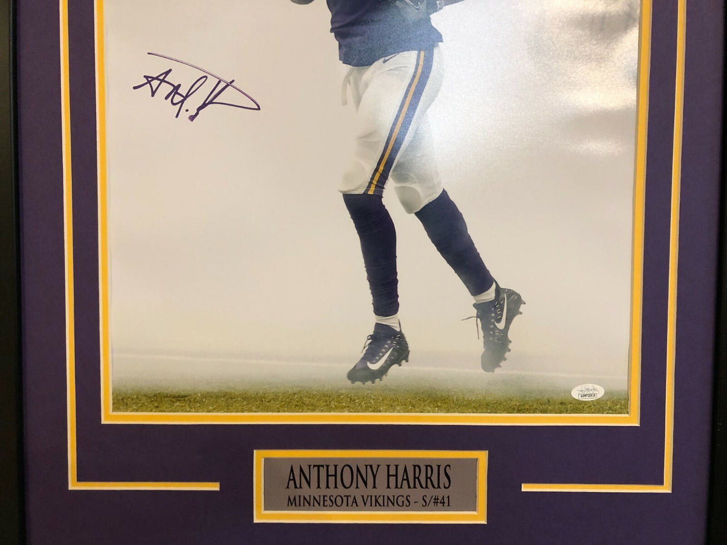 Anthony Harris Framed Signed Minnesota Vikings 16X20 Photo Jsa Coa