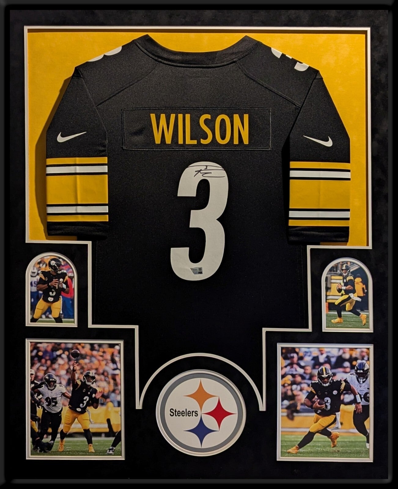 Framed In Suede Pittsburgh Steelers Russell Wilson Autographed Jersey Fanatics