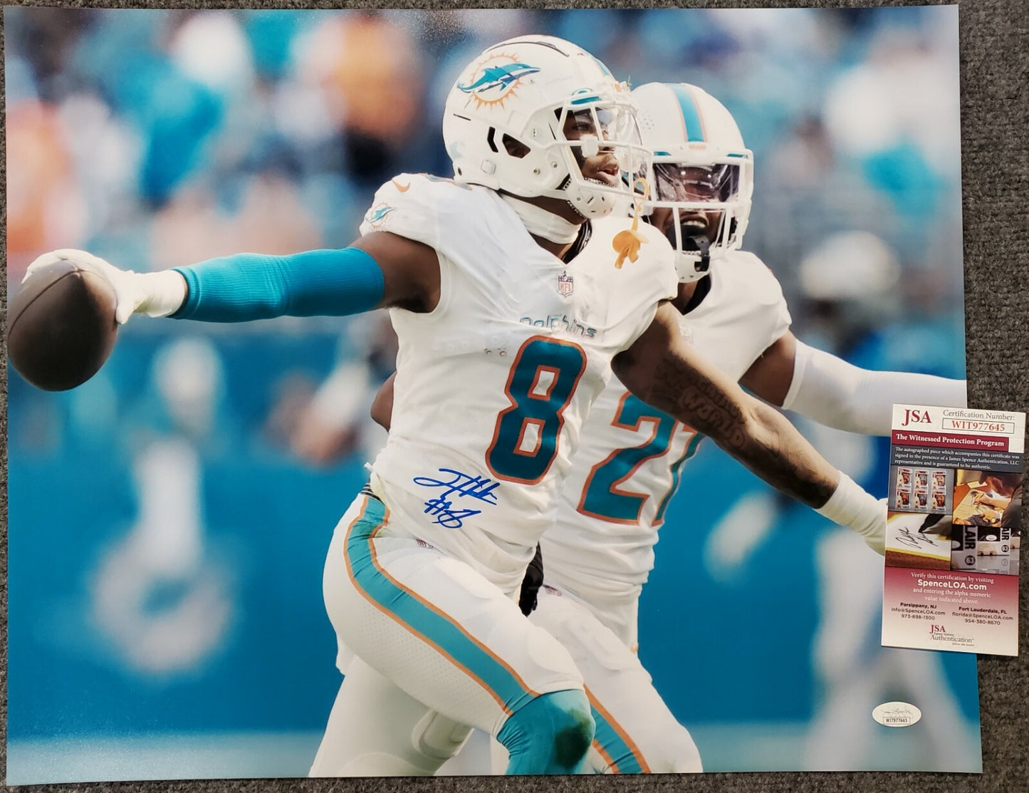 Miami Dolphins Jevon Holland Autographed Signed 16X20 Photo Jsa Coa