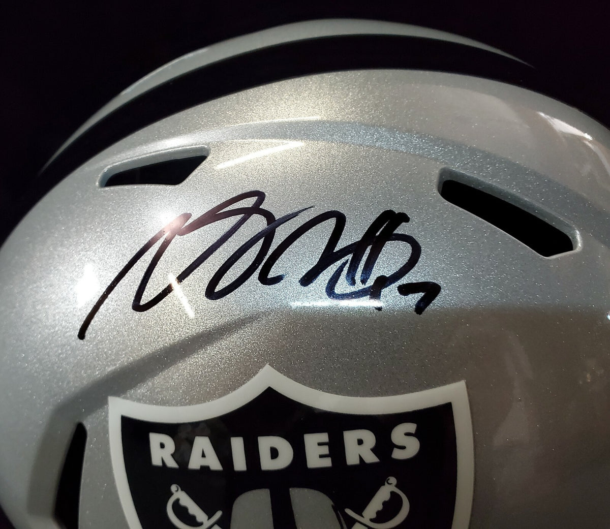 Las Vegas Raiders Davante Adams Signed Full Size Speed Replica Helmet Jsa Coa
