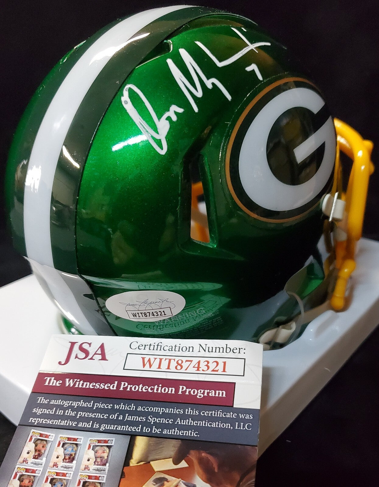Don Majkowski Autographed Green Bay Packers Flash Mini Helmet Jsa Coa