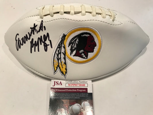 Washington Football Earnest Byner Autographed Signed Logo Football Jsa Coa