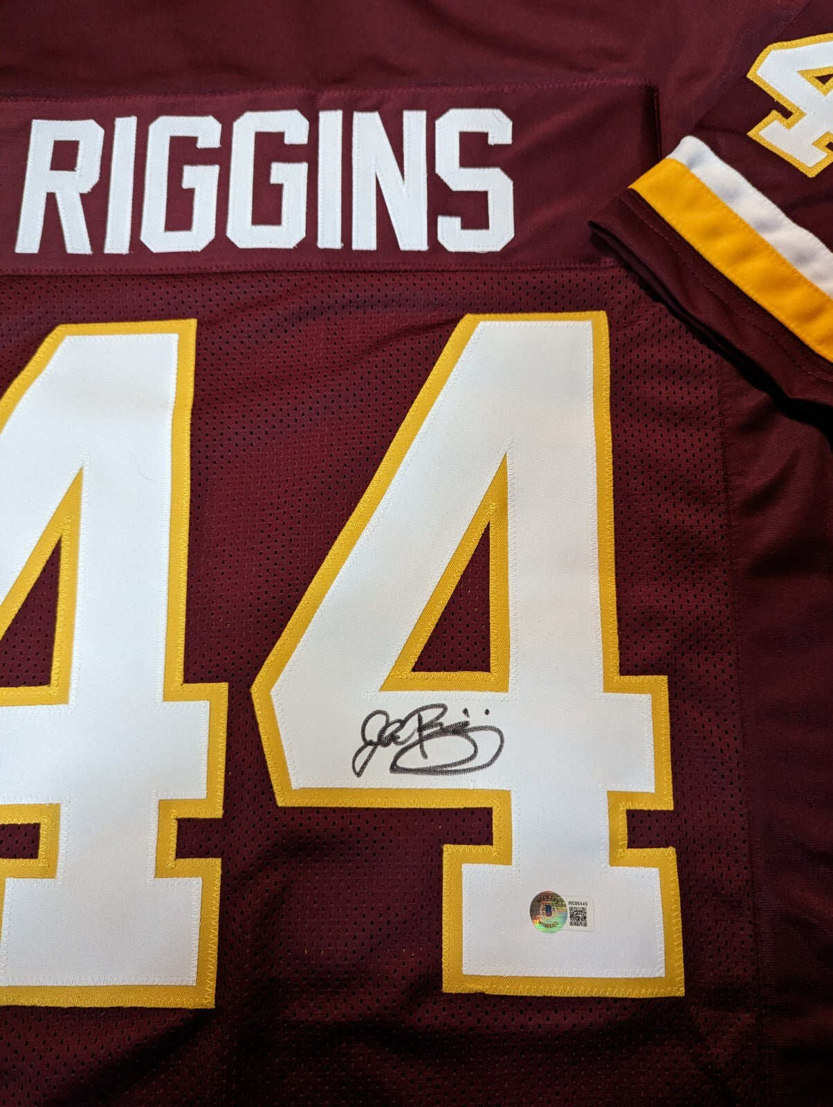 Washington Football John Riggins Autographed Signed Jersey Beckett Holo