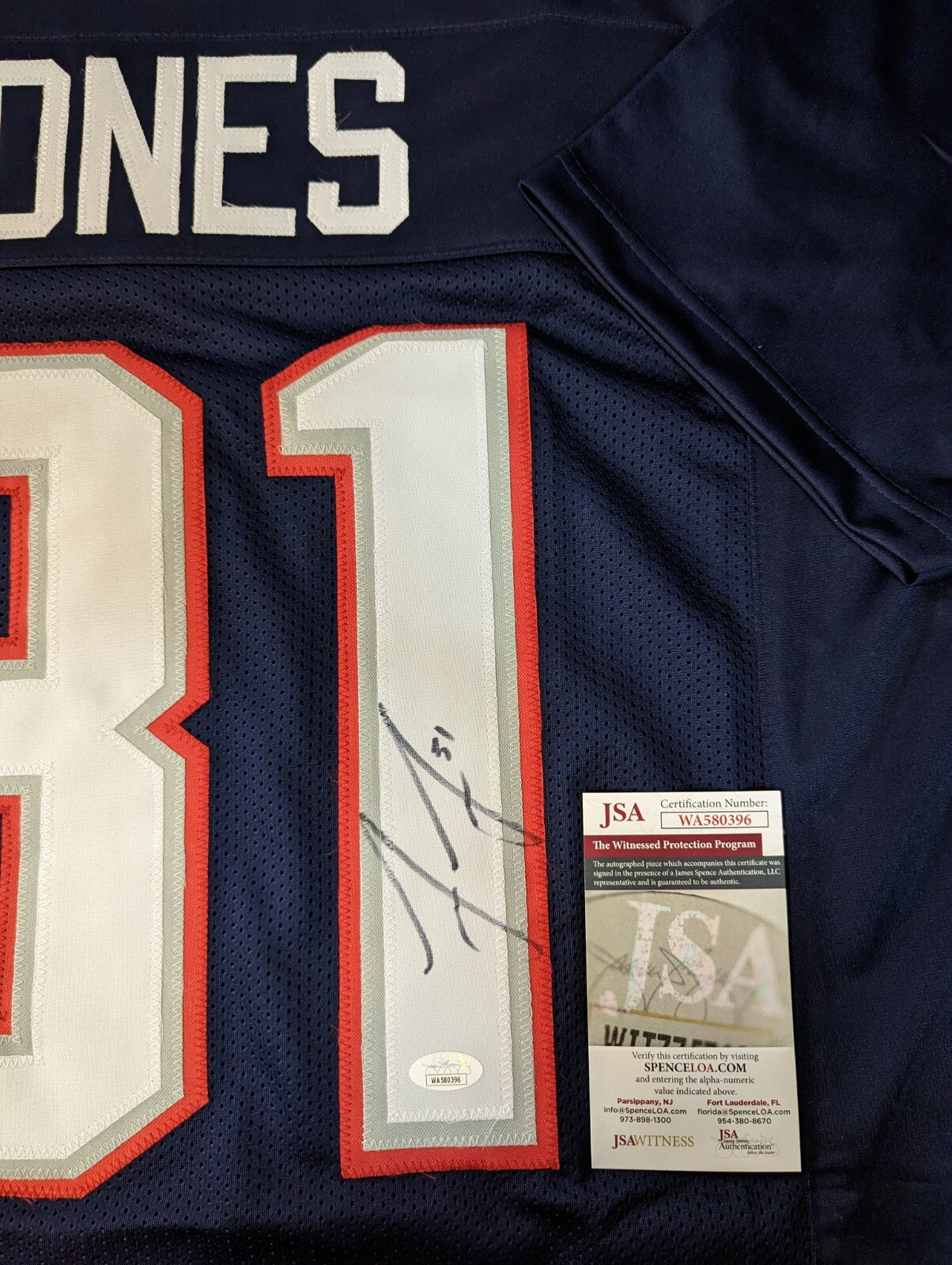 New England Patriots Jonathan Jones Autographed Signed Jersey Jsa Coa