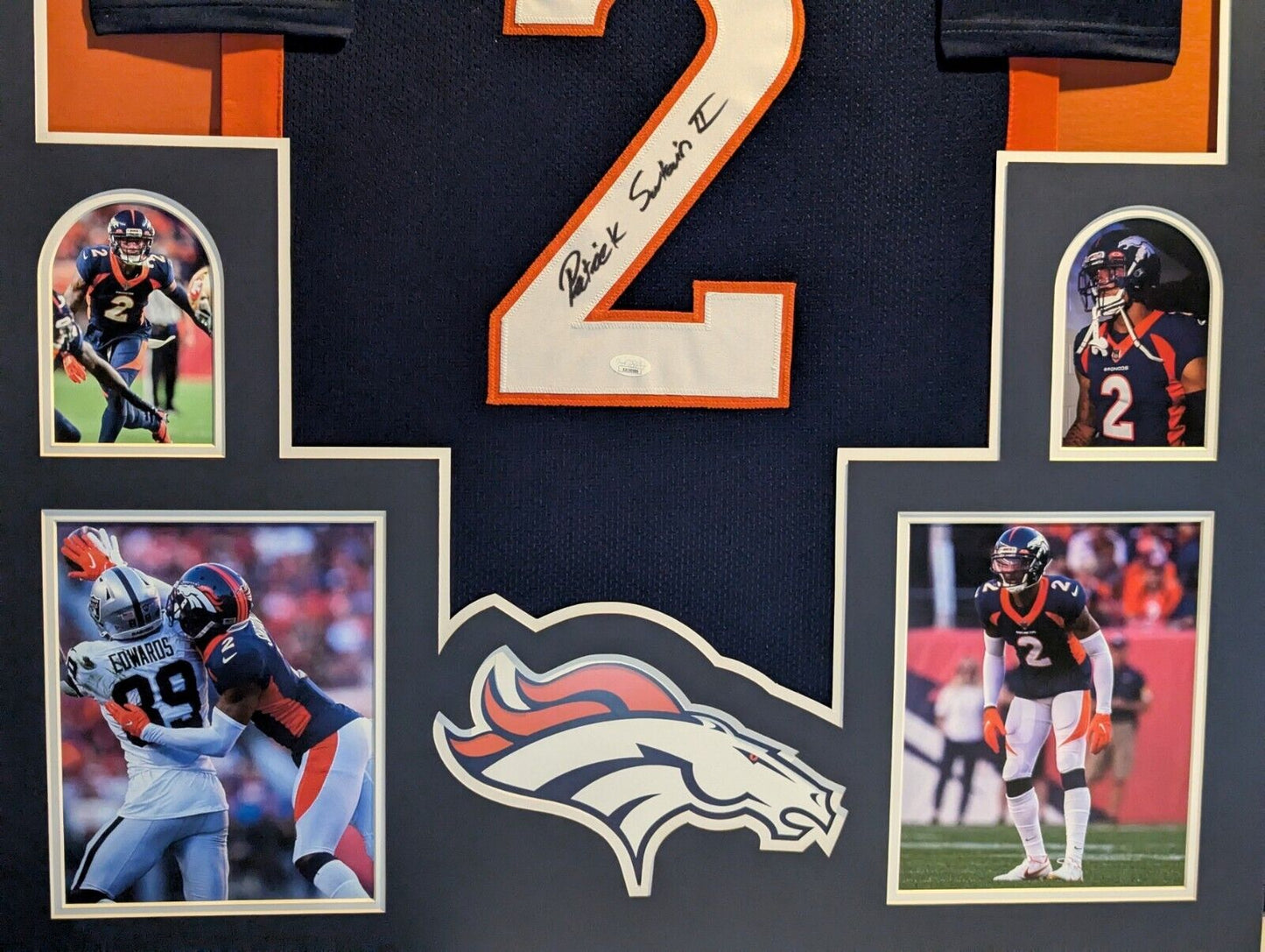 Framed Denver Broncos Pat Surtain Ii Autographed Signed Jersey Jsa Coa