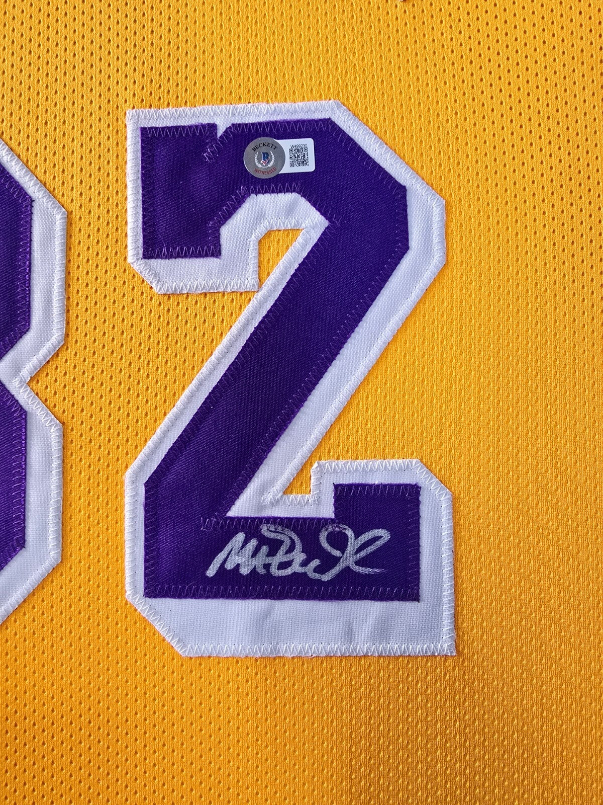 Framed L.A. Lakers Magic Johnson Autographed Signed Jersey Beckett Holo
