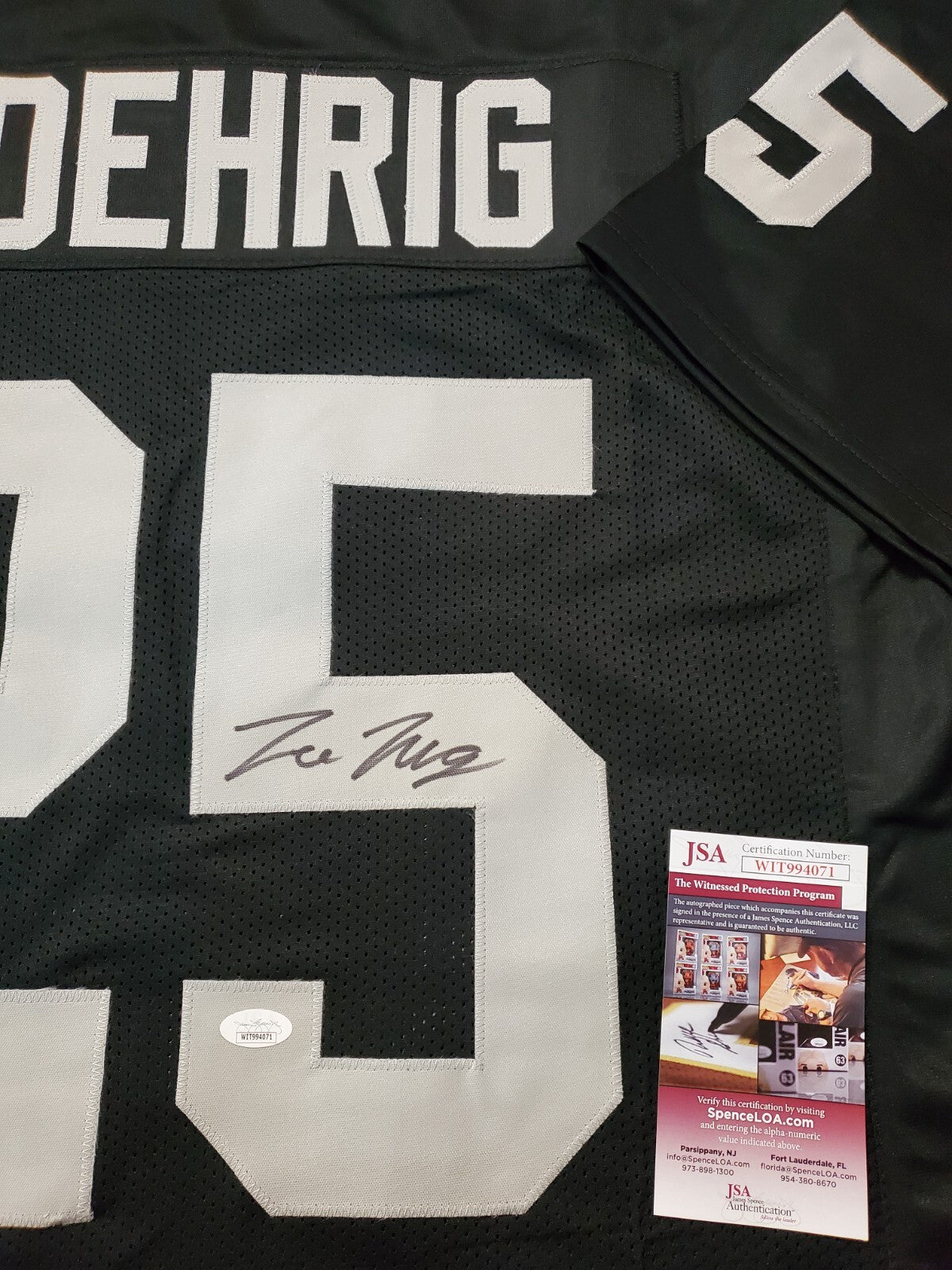 Las Vegas Raiders Tre'von Moehrig Autographed Jersey Jsa Coa