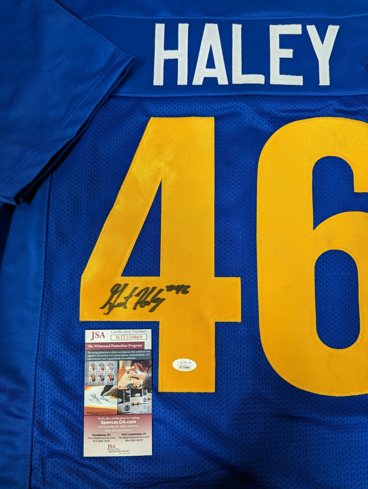 Los Angeles Rams Grant Haley Autographed Signed Jersey Jsa Coa