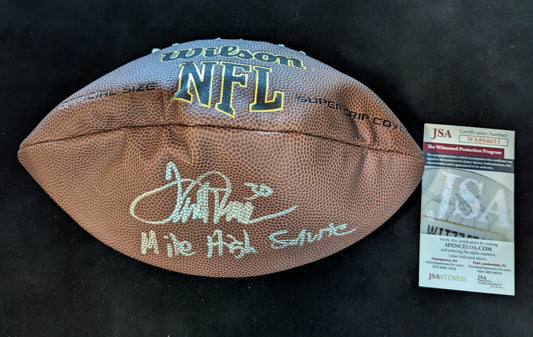 Denver Broncos Terrell Davis Signed Inscribed Nfl Football Jsa Coa