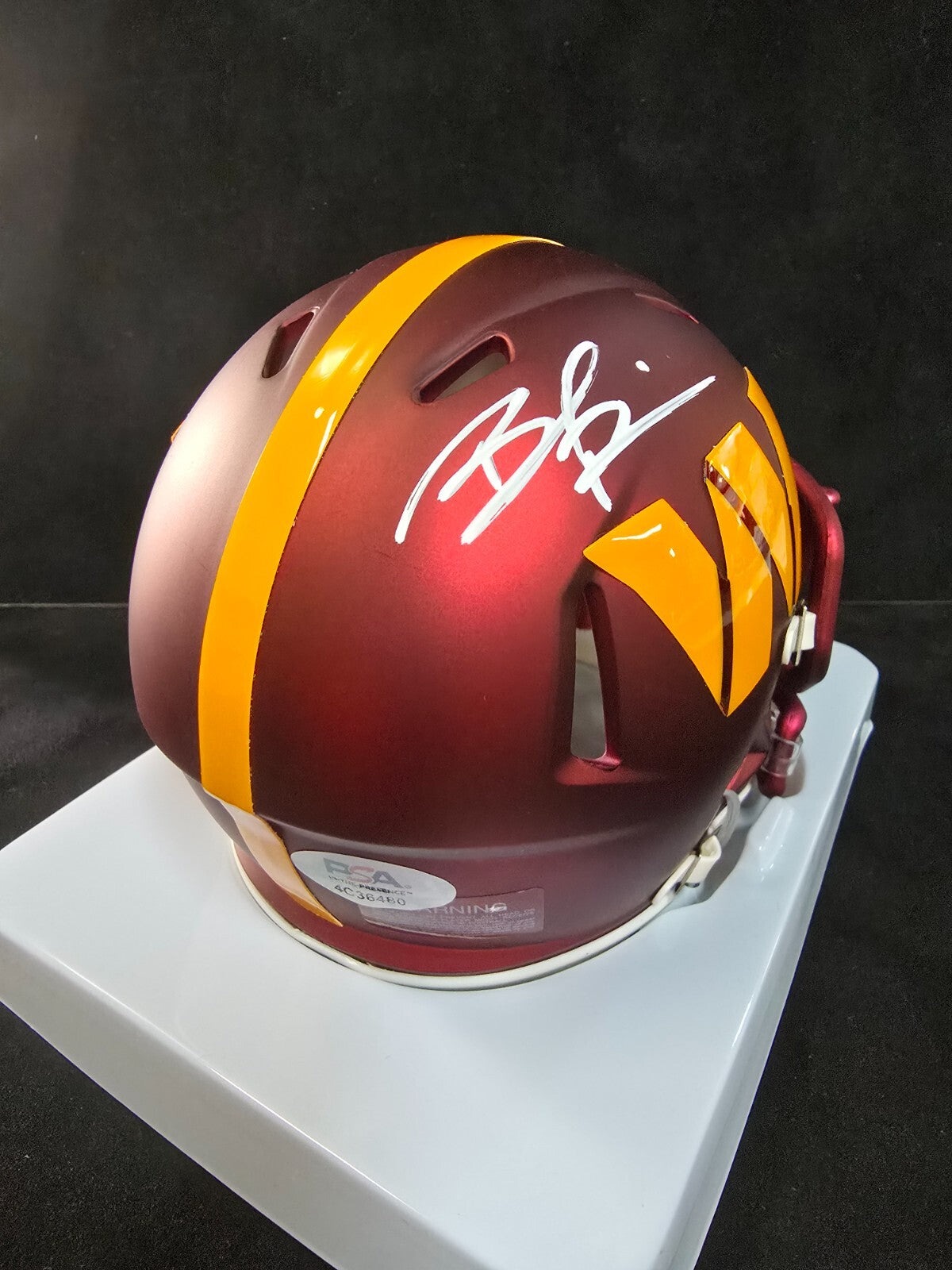 Washington Commanders Brian Robinson Jr Signed Speed Mini Helmet Psa Coa