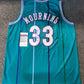 MVP Authentics Charlotte Hornets Alonzo Mourning Autographed Signed Jersey Jsa Coa 126 sports jersey framing , jersey framing