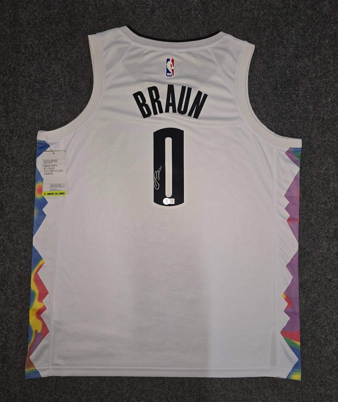 Denver Nuggets Christian Braun Autographed Signed Jersey Beckett Holo