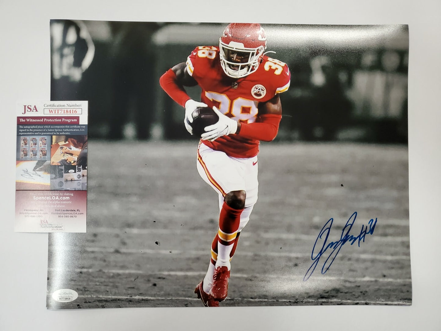 Kansas City Chiefs L'jarius Sneed Autographed Signed 11X14 Photo Jsa Coa