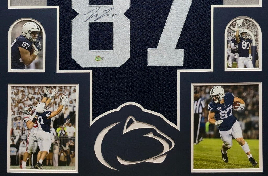 Framed Penn State Nittany Lions Pat Freiermuth Autographed Jersey Beckett Holo