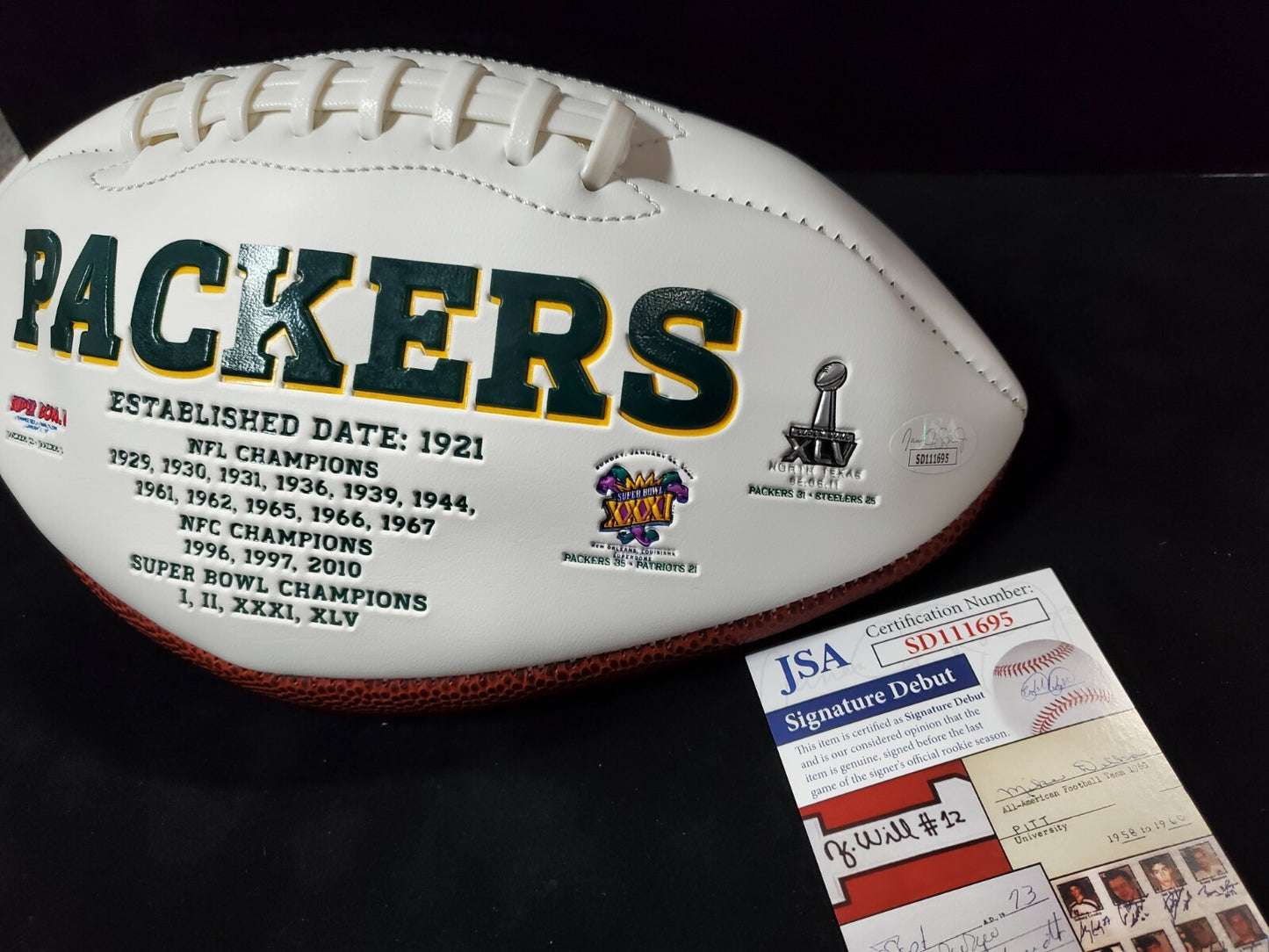 Green Bay Packers Eric Stokes Autographed Signed Inscribed Logo Football Jsa Coa