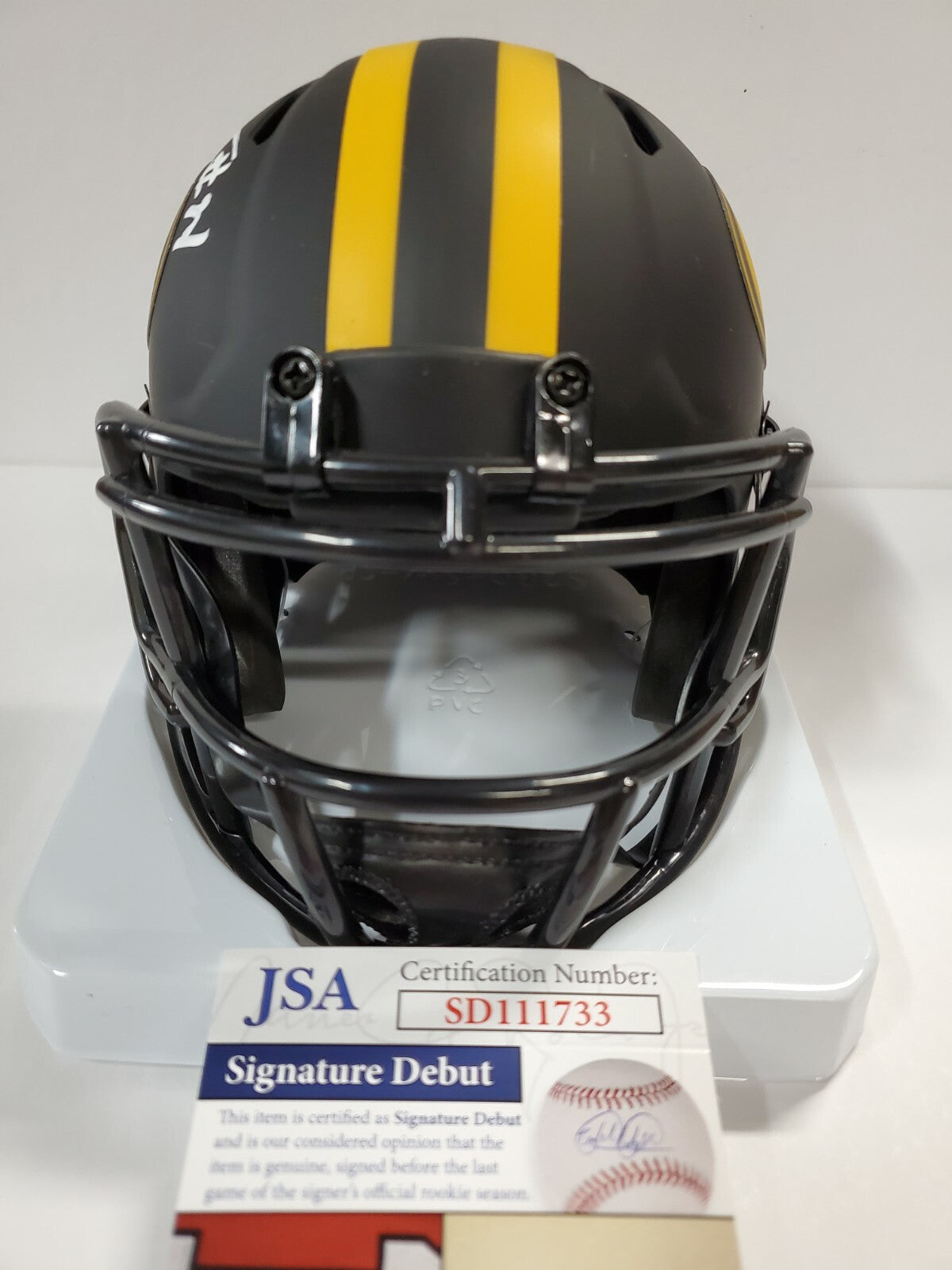 Green Bay Packers Eric Stokes Autographed Signed Eclipse Mini Helmet Jsa Coa