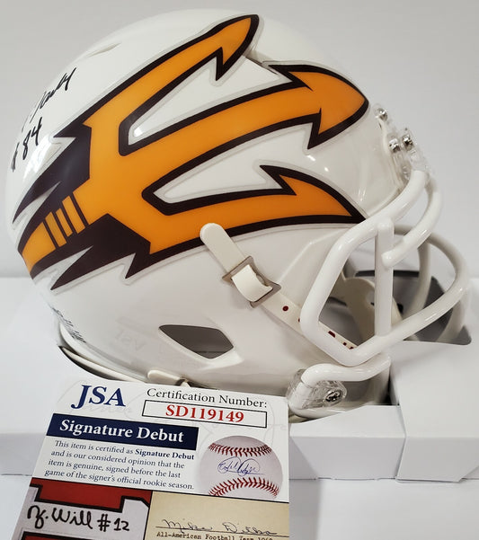 Frank Darby Autographed Signed Arizona State Sun Devils Mini Helmet Jsa Coa