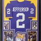 Framed Lsu Tigers Justin Jefferson Autographed Signed Jersey Jsa Coa