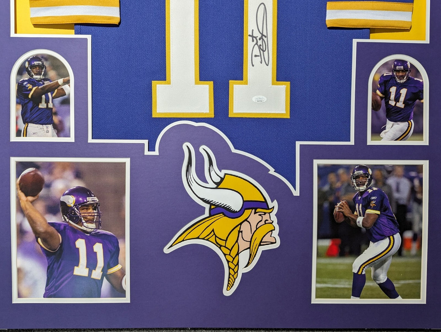 Framed Minnesota Vikings Daunte Culpepper Autographed Signed Jersey Jsa Coa