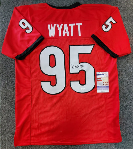Georgia Bulldogs Devonte Wyatt Autographed Signed Jersey Jsa  Coa