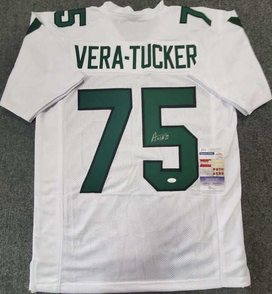 New York Jets Alijah Vera-Tucker Autographed Signed Jersey Jsa Coa