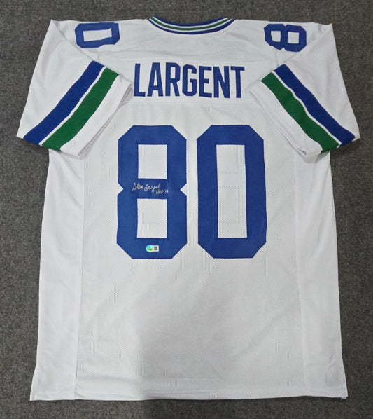 Seattle Seahawks Steve Largent Autographed Inscribed Jersey Beckett Hologram
