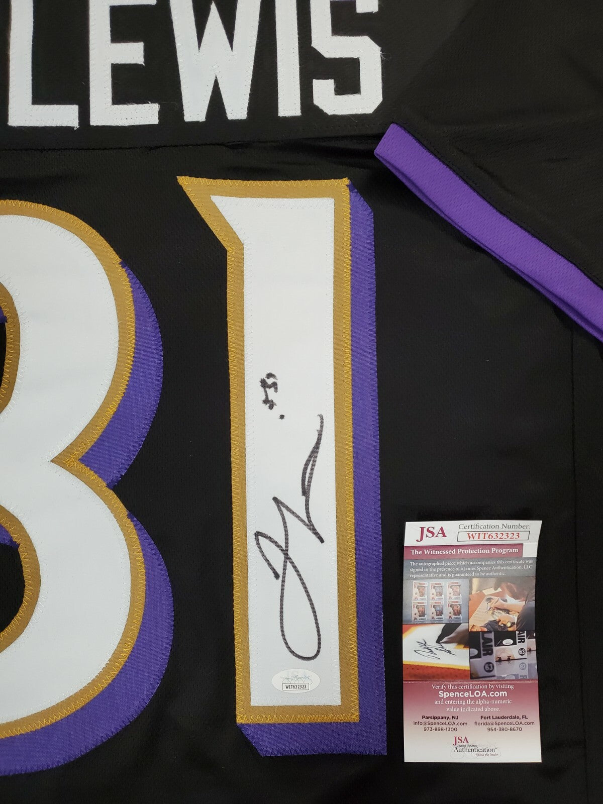 Baltimore Ravens Jamal Lewis Autographed Signed Jersey Jsa Coa