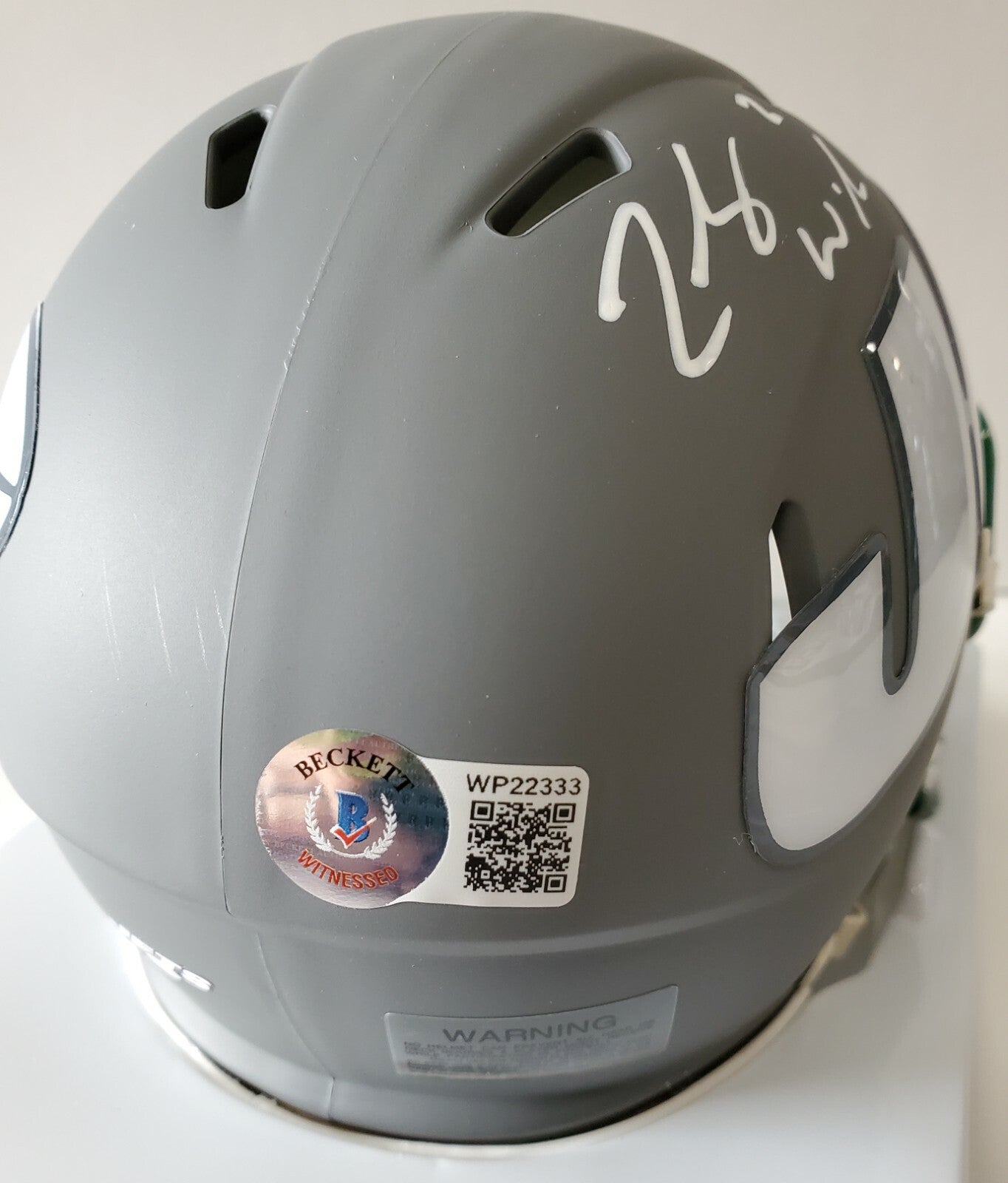 N.Y. Jets Zach Wilson Autographed Signed Amp Alternate Mini Helmet Beckett Holo