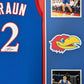 MVP Authentics Framed Kansas Jayhawks Christian Braun Autographed Signed Jersey Jsa Coa 585 sports jersey framing , jersey framing