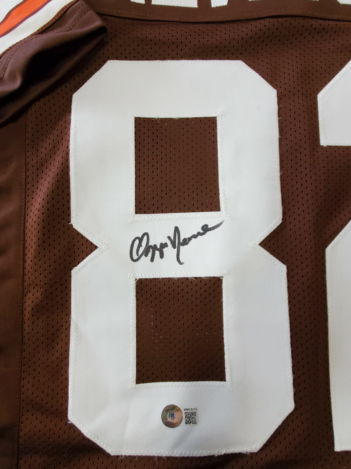 Cleveland Browns Ozzie Newsome Autographed Signed Stat Jersey Beckett Holo