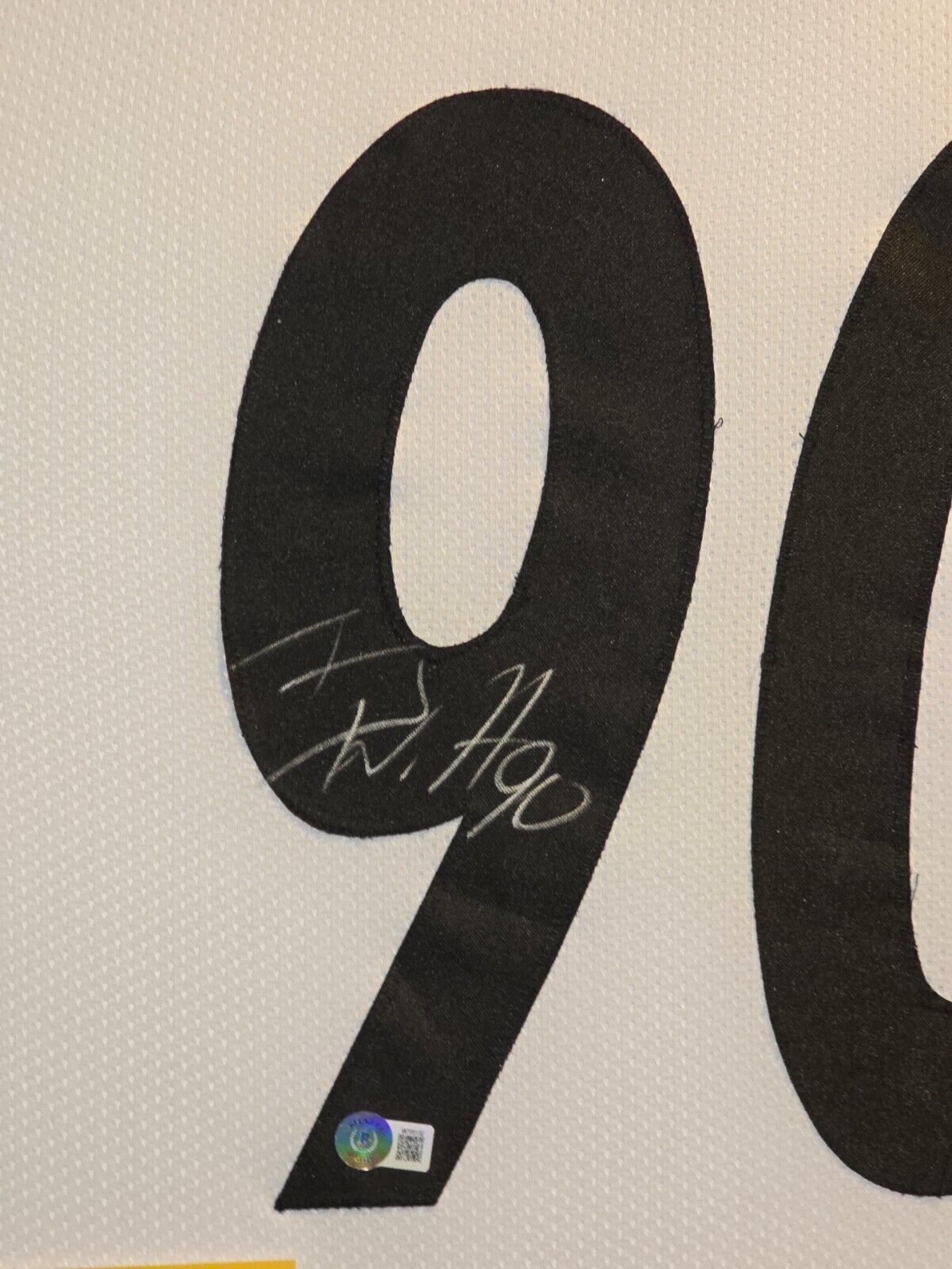 Framed Pittsburgh Steelers Tj Watt Autographed Signed Jersey Beckett Holo