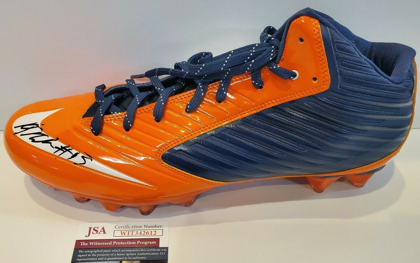 Denver Broncos Kj Hamler Autographed Signed Nike Cleat Jsa Coa