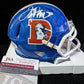 MVP Authentics Denver Broncos Terrell Davis Autographed Signed Mini Helmet Jsa Coa 134.10 sports jersey framing , jersey framing
