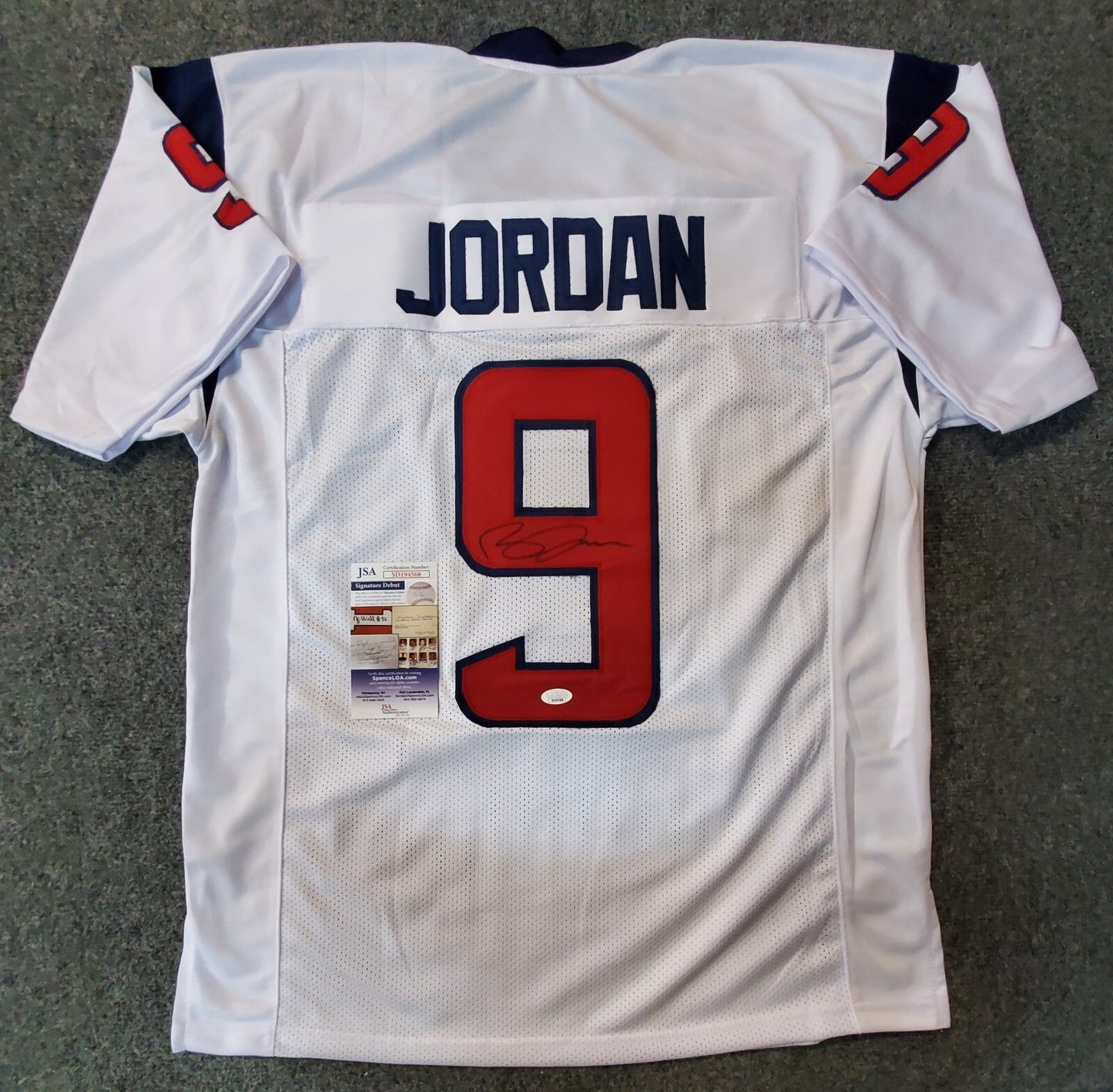Houston Texans Brevin Jordan Autographed Signed Jersey Jsa  Coa