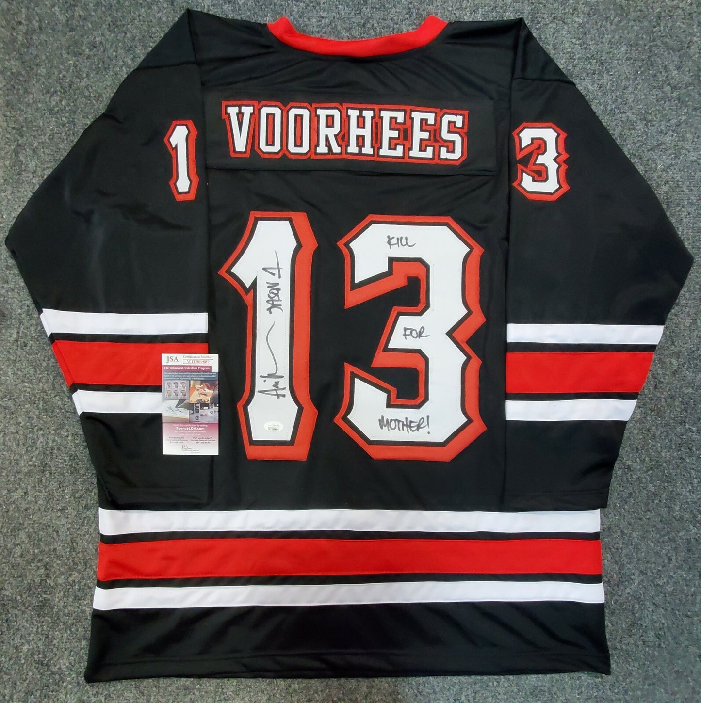 Ari Lehman Signed Inscribed Jason Voorhees Friday The 13Th Jerseyjsa Coa