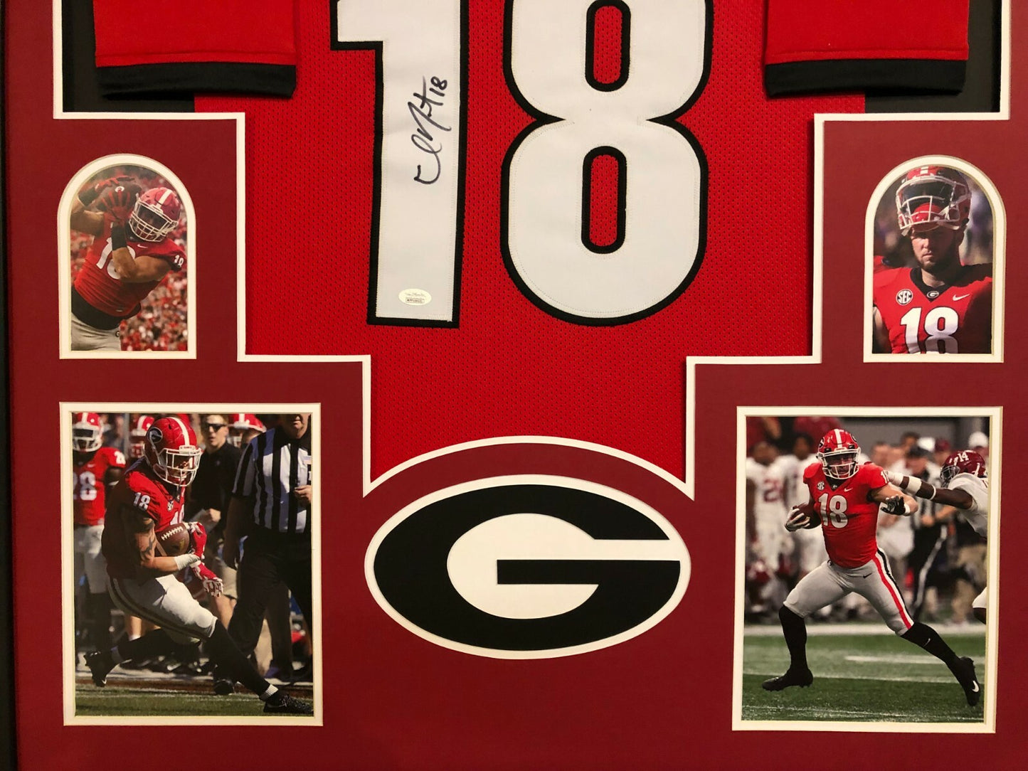 Framed Georgia Bulldogs Isaac Nauta Autographed Signed Jersey Jsa Coa